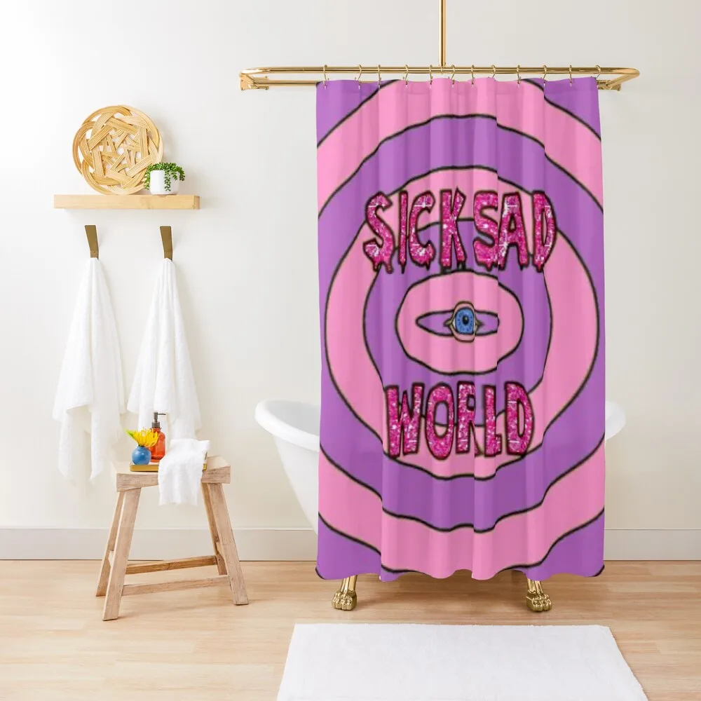 

sick sad world design Shower Curtain Shower For Bathroom Luxury Bathroom Funny Shower Bathroom Accessorys Curtain