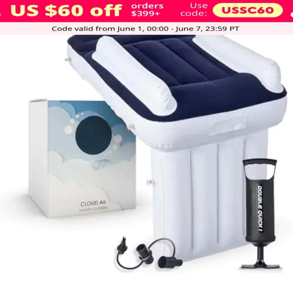 

Air Mattress, Inflatable Toddler Travel Bed - Airplane Bed for Kids, Airplane Seat Extender, Air Beds