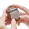 8-note Cute Mini Thumb Piano Portable Solid Wooden Water drop/heart shape Beginner Cartoon Shape Cute Thumb Piano Gifts For Kids 1