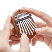 8-note Cute Mini Thumb Piano Portable Solid Wooden Water drop/heart shape Beginner Cartoon Shape Cute Thumb Piano Gifts For Kids 1