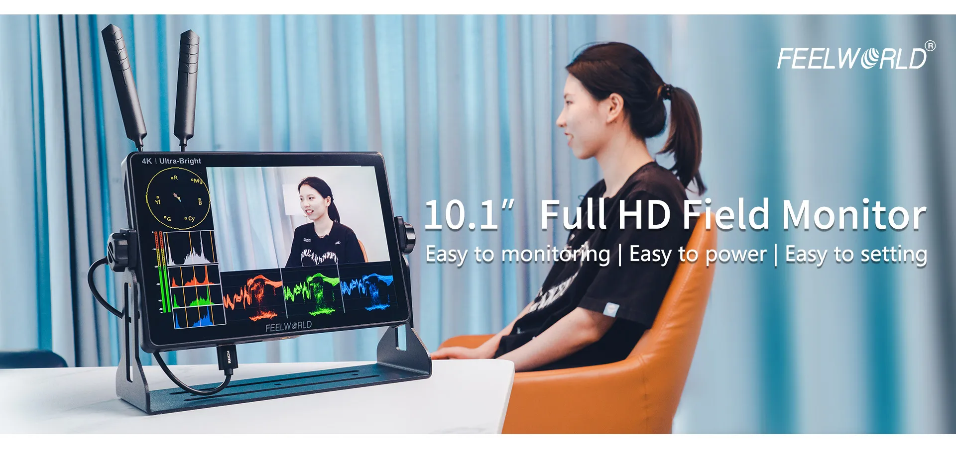 LUT11S 10.1'' 2000nit IPS Touch Screen 3DLUT 3G-SDI HDMI DSLR Camera Monitor Sui