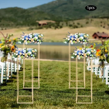Wedding Column Metal Display Pedestal Backdrop Pillar Stand with Acrylic Cover Party Home Decoration Pillar Stand 1
