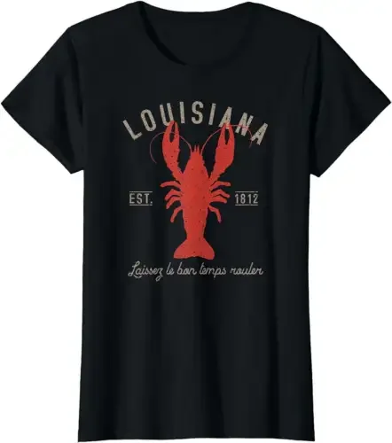 Maglietta Del Cingolo Della Louisiana Laissez Le Bon Temps Rouler Maniche Lunghe O Corte