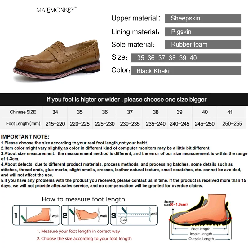 High Qualtiy Penny Shoes Women Loafers 2023 Spring Sheepskin Pointed Toe Slip On Flats Black New Non slip Female Shoes Handmade