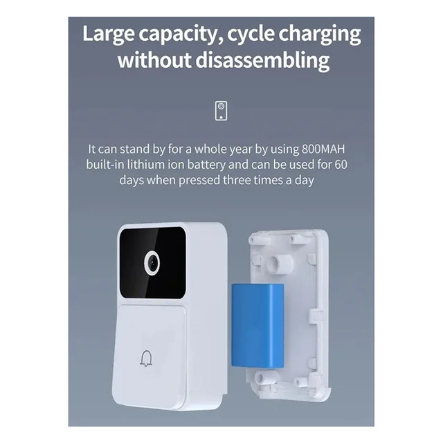 A10F-Smart WIFI Video Doorbell Camera With Night Vision HD Wireless Security Two-Way Intercom Voice Changer For Home 4