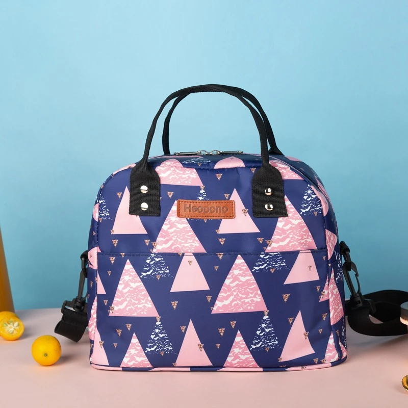 BYMONDY Foldable Women Lunch Bags Work Office Handbag Cooler Tote for Ladies Picnic Food Storage Container Portable Lunch Box