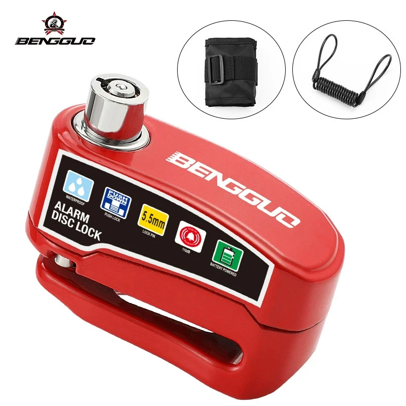 High-Decibel Waterproof Security Alarm Lock for Scooters and Bicycles