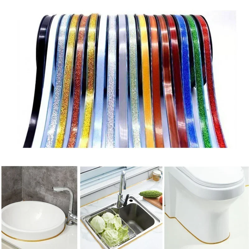 Ceramic Tile Mildewproof Gap Tape Self-adhesive Tape Kitchen Waterproof Sticker Bathroom Seam Edge Decoration 6m double sided tape ceramic decals repair tape