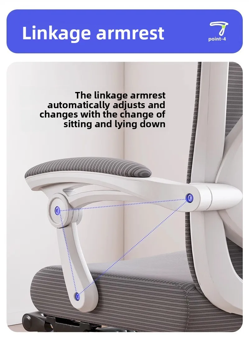 UVR Gaming Computer Chair Home Office Chair Ergonomic Design Reclining Armchair Furniture Lift Adjustable Athletic Chair
