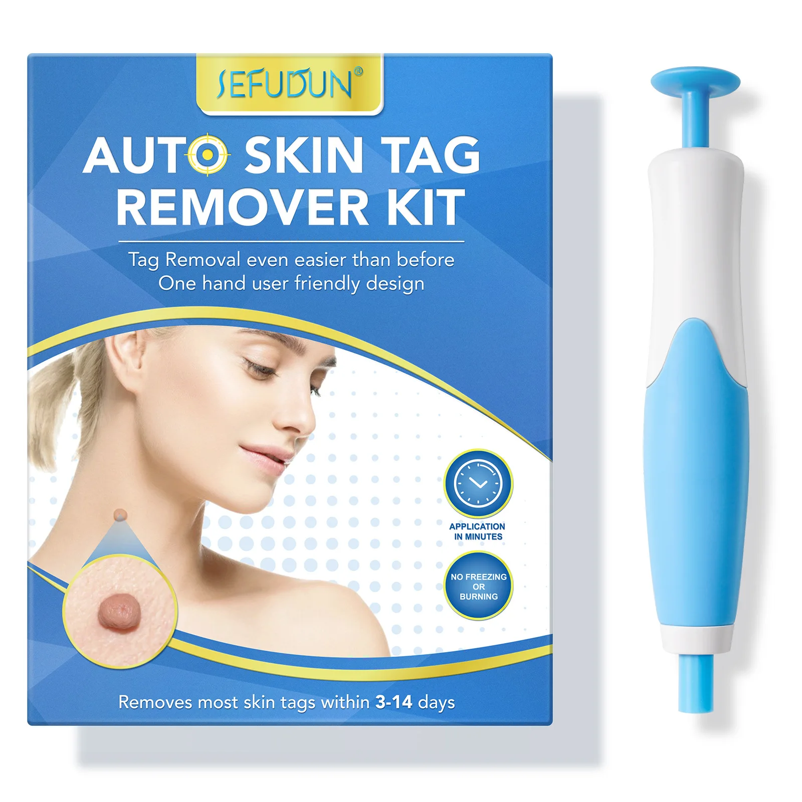 2 IN 1 Auto Skin Tag Remover Kit Micro Skin Tag Removal Device Adult Mole Stain Wart Remover Face Care Beauty Tools Dropshipping 3
