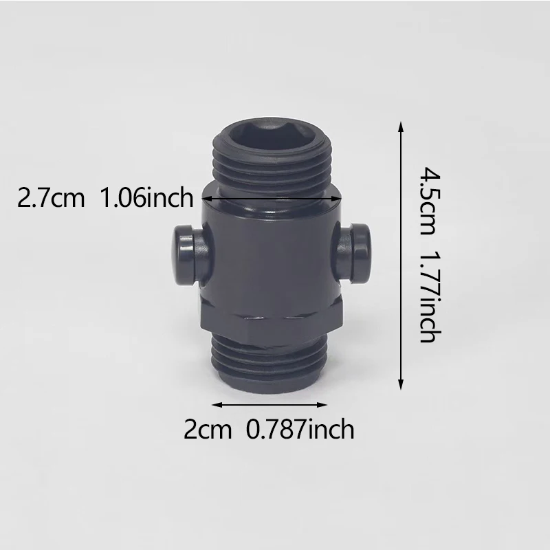 Male Thread Shower Head Arm Diverter Valve Bidet Sprayer Head Water Shut-Off Angle Valve Flow Regulator