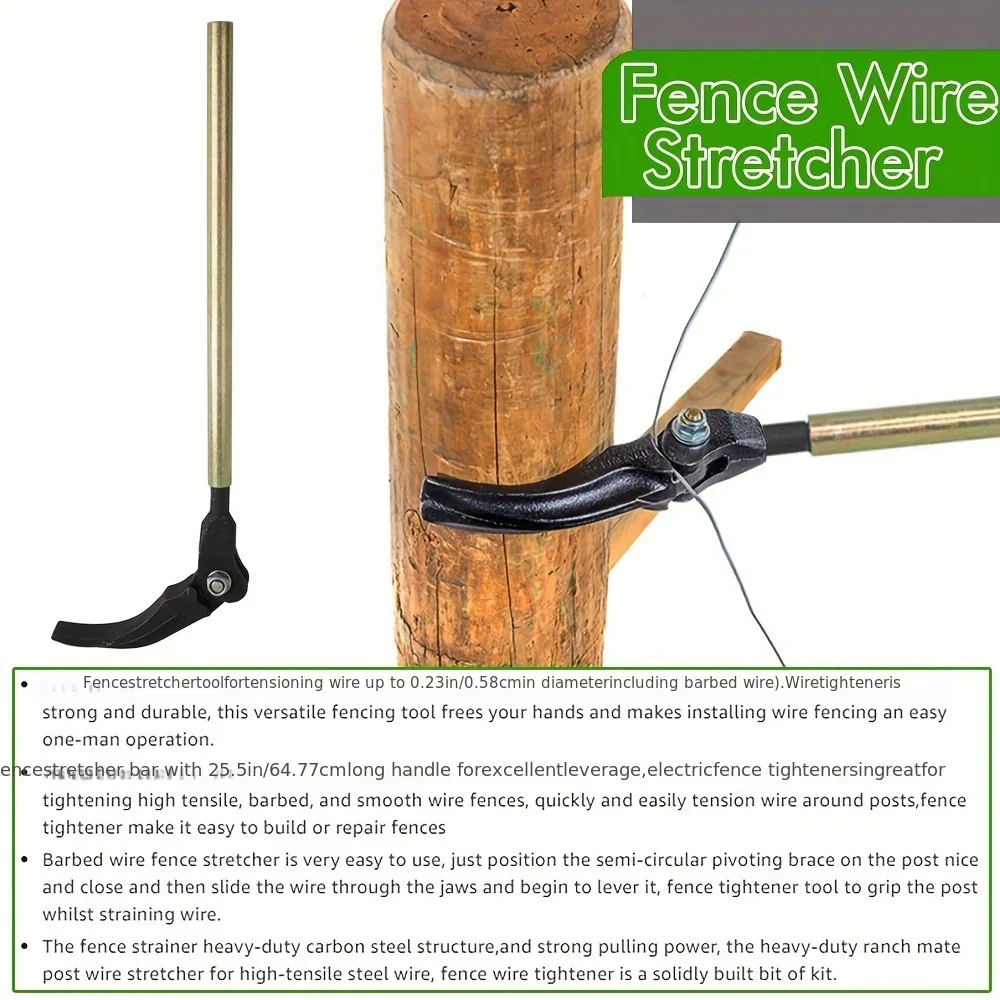Fence Wire Stretcher Barbed Wire Fence Tensioner Easy Wire Puller for Creating and Repairing Agricultural Fencing Tools 5