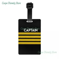 Captain Epaulets Stripes Luggage Tags for Suitcases Aviator Flight Pilot Privacy Cover ID Label 1