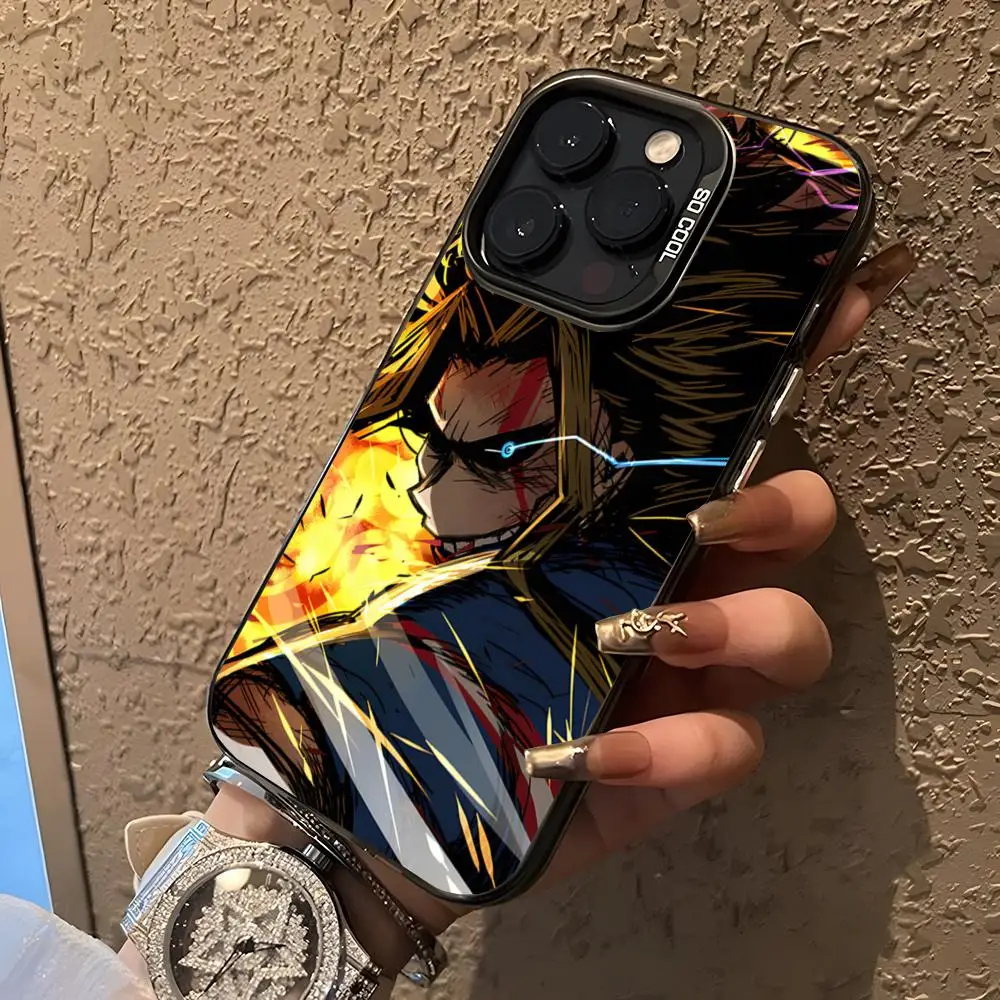 Anime Academia All Might Colorful Silver Phone Case Cover
