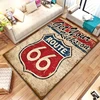 Route 66 Carpet for Living Room Home Decorations Hallway Balcony Long Rugs Motorcycle Anti-slip Floor Mat Bedroom Bedside Mat 6