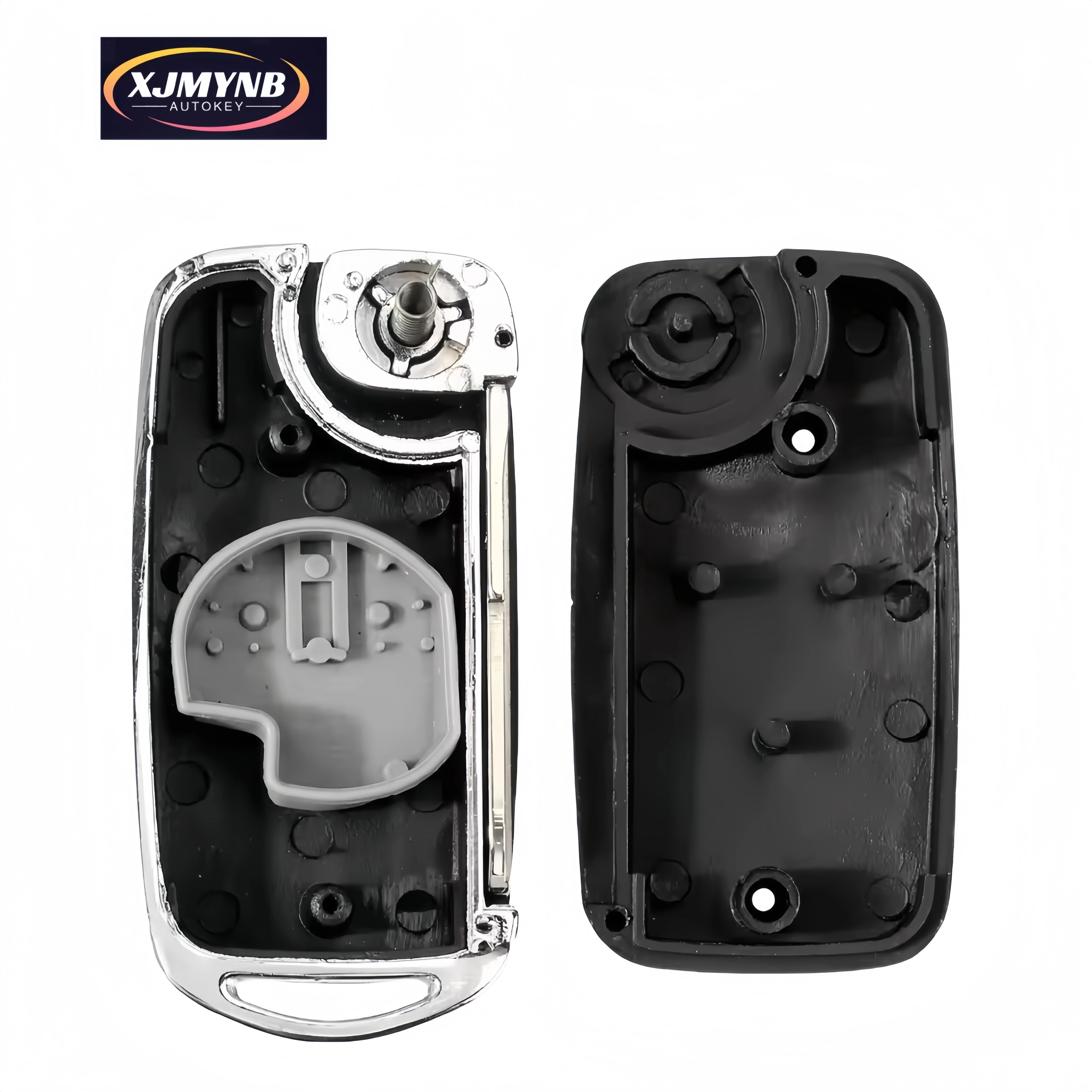 XJMYNB Modified Flip Folding Car Key Case Shell For Suzuki Swift Grage Vitara Alto 2 Buttons With Blade And Rubber Button Pad
