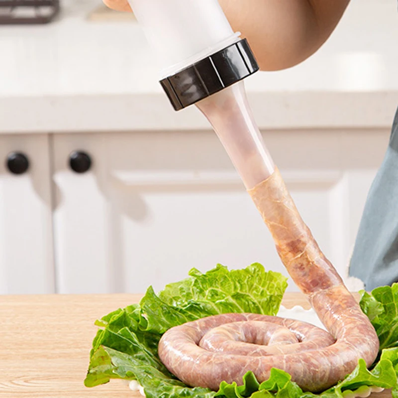 3Pcs Manual Sausage Stuffer Filling Machine Plastic Funnels sausage stuffing machine