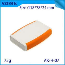 Compact ABS Plastic Enclosure for Electronics - Portable Handheld Control Box Housing (Beige orange)