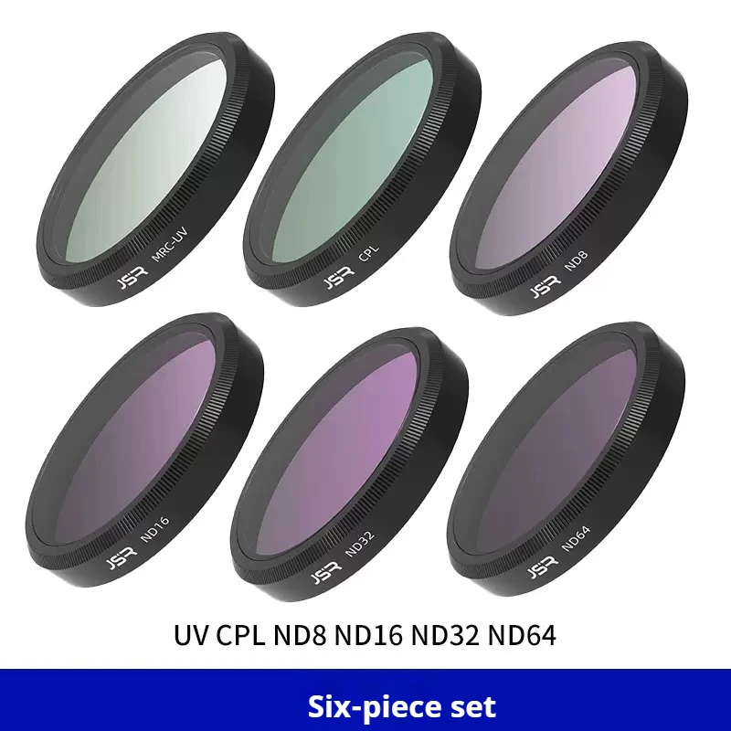 REYGEAK Lot de 4 filtres d'objectif pour DJI Action 5 Pro/4/3, CPL ND8