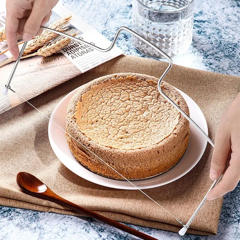 Cake Baking Tools Double Line Cake Cut Slicer Adjustable Stainless Steel