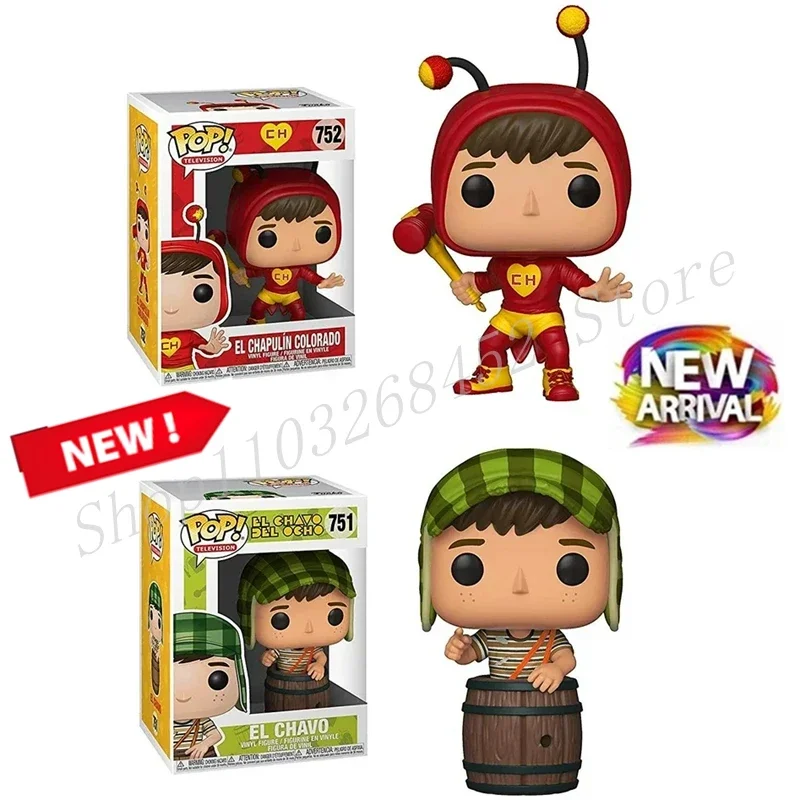 thumbnail image 2 of Nuevos juguetes de televisión Funko Pop El Chavo #751 Chapulin Colorado #752 figura de vinilo modelo coleccionable muñeca para regalo de fanáticos, 2 of 5