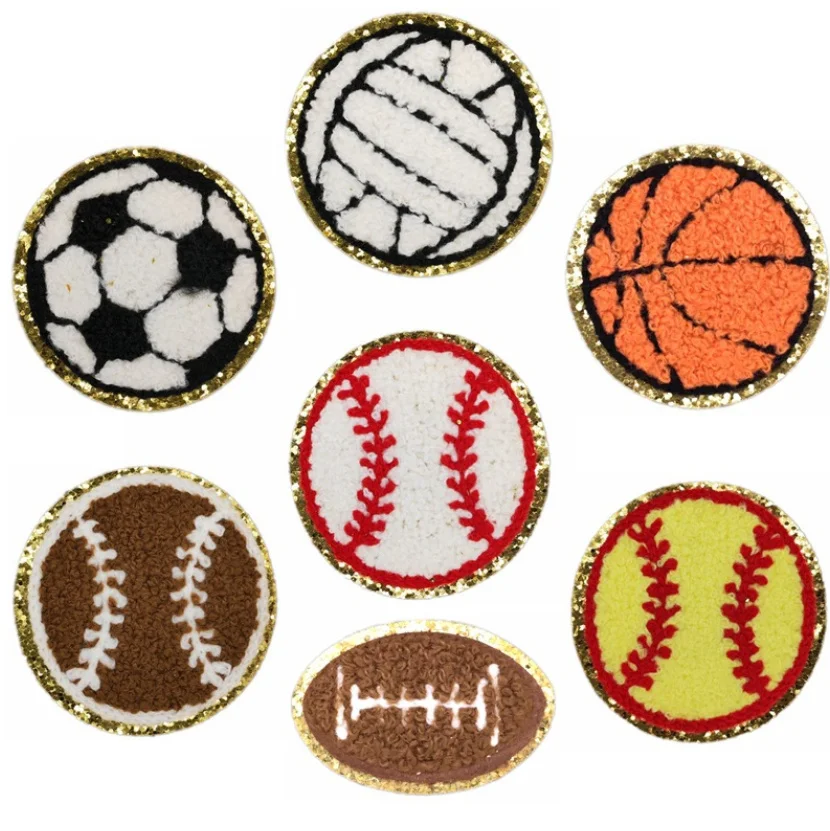 

10 Pcs Balls Towel Embroidery Patches Embroidered Clothing Hat Bag Shoe Repair Material Phone Gift Box Decor DIY Accessory