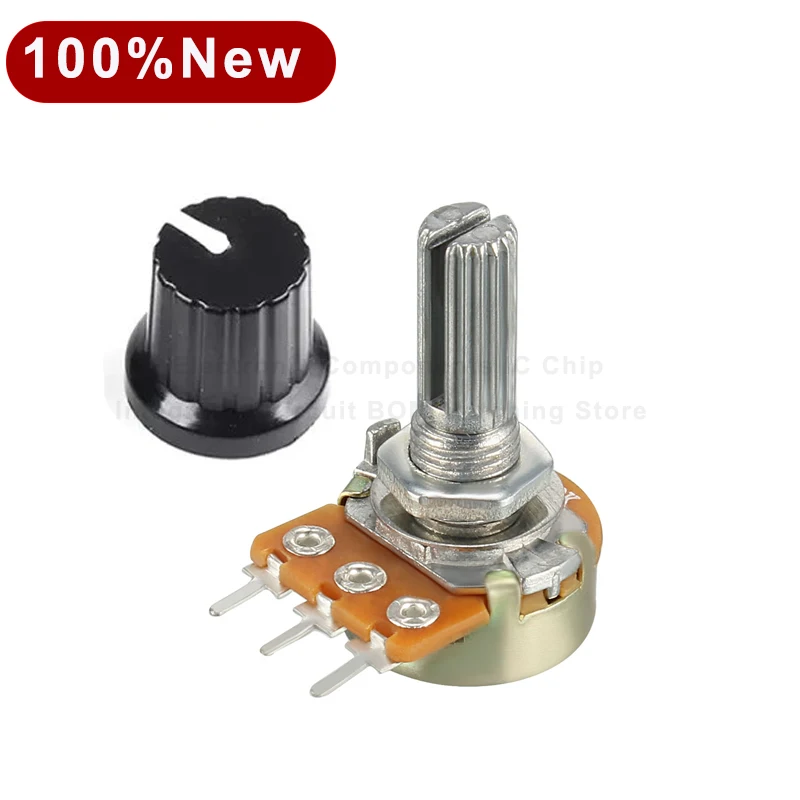 25sets WH148 10k 50k Amplifier Potentiometer B1K B2K B5K B10K B20K B50K B100K B250K B500K Ohms 3Pin Adjustable Resistor