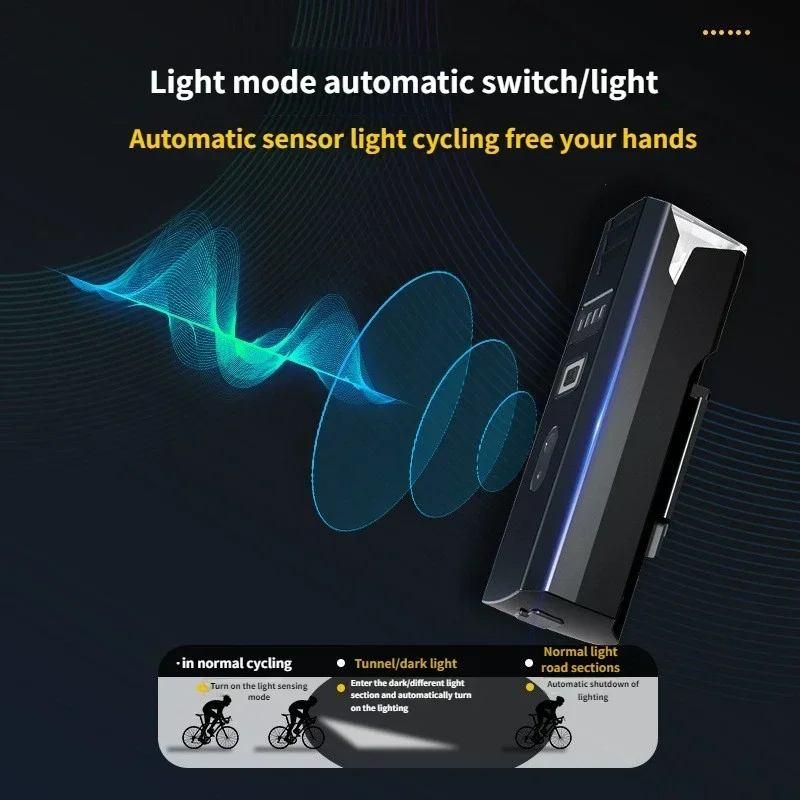 Bicycle Light 2000mAh Bike Headlight Power Bank Flashlight Handlebar USB Charging MTB Road Cycling Highlight