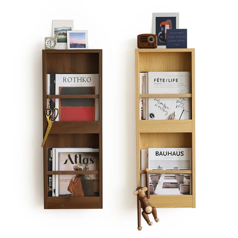 Desktop Shelf Magazine Floating Shelves Porte Book Storage Desk Rack Bookshelf Furniture Office Newspaper Stand Books Wood Wall