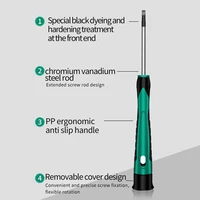 Jeu de tournevis électroniques de précision 6 pièces pour téléphone portable, ordinateur, appareil photo, réparation d'instruments de précision, outils professionnels, outils à main 2
