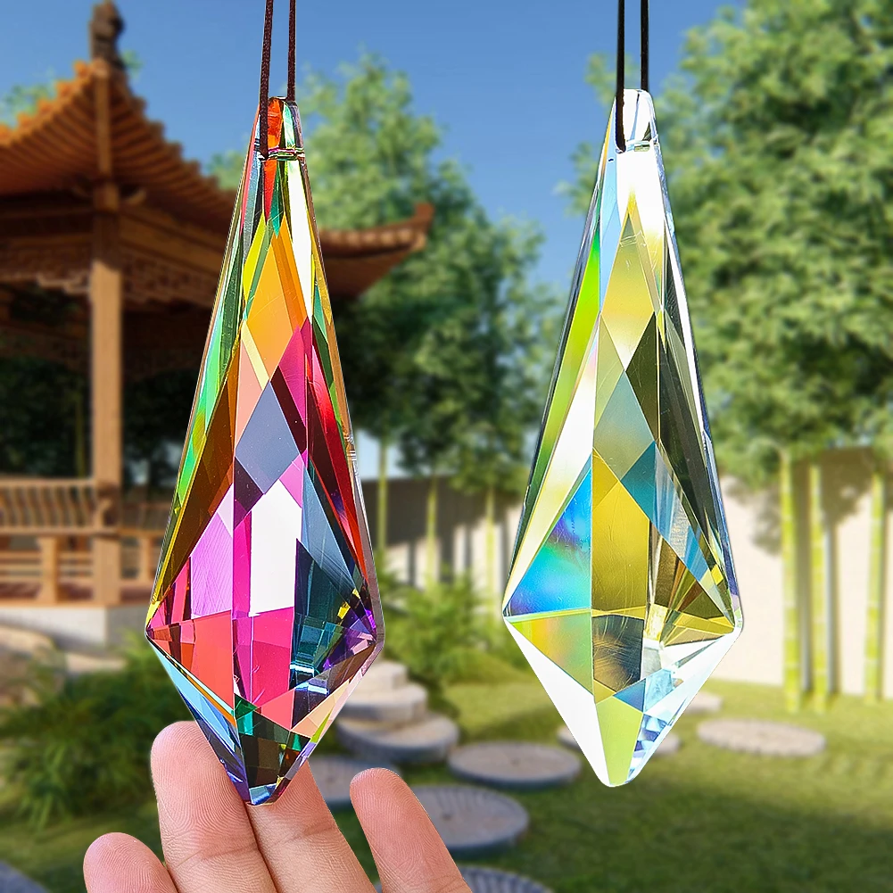 120mm Crystal Long Arrow Pendant Suncatcher For Lighting Festival Balcony Christmas sun catcher crystal pendant sun catchers window ornament