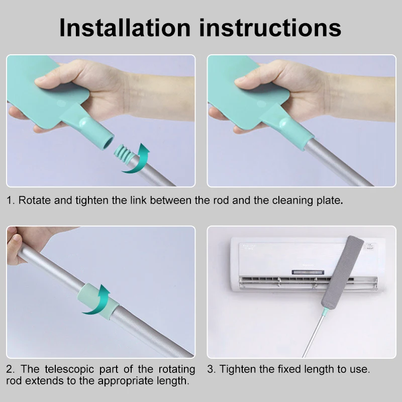 Telescopic Dust Brush Duster Brush Telescopic Mop Long Handle Gap Dust Cleaner Bedside Sofa Brush For Cleaning Dust Removal Brushes Home Cleaning Tool