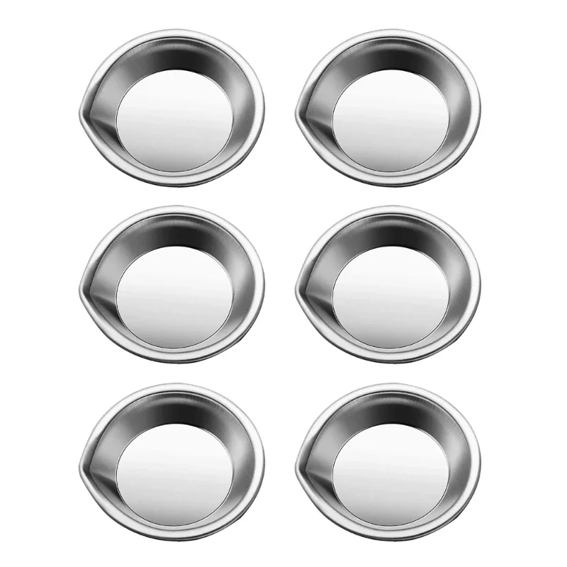 Stainless Steel Paint Mixing Tray 6 Pcs/Set Small Paint Round Bowl for Mixing Various Pigments