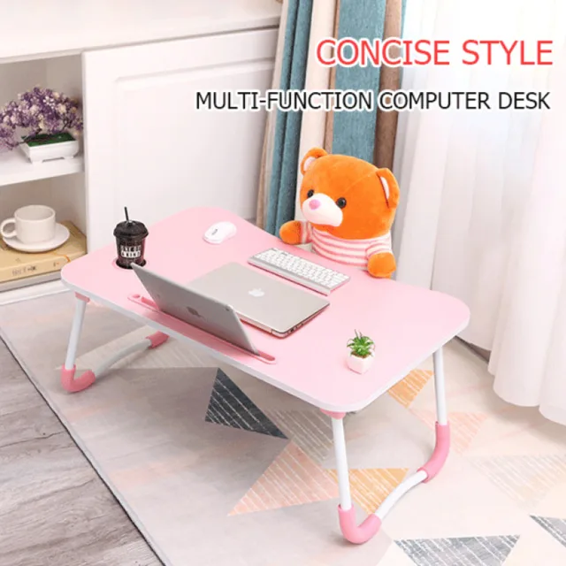 Household Portable Foldable Writing table lazy simple Dormitory  Study table Multifunctional Laptop Desk with Drawer for Bedroom 3
