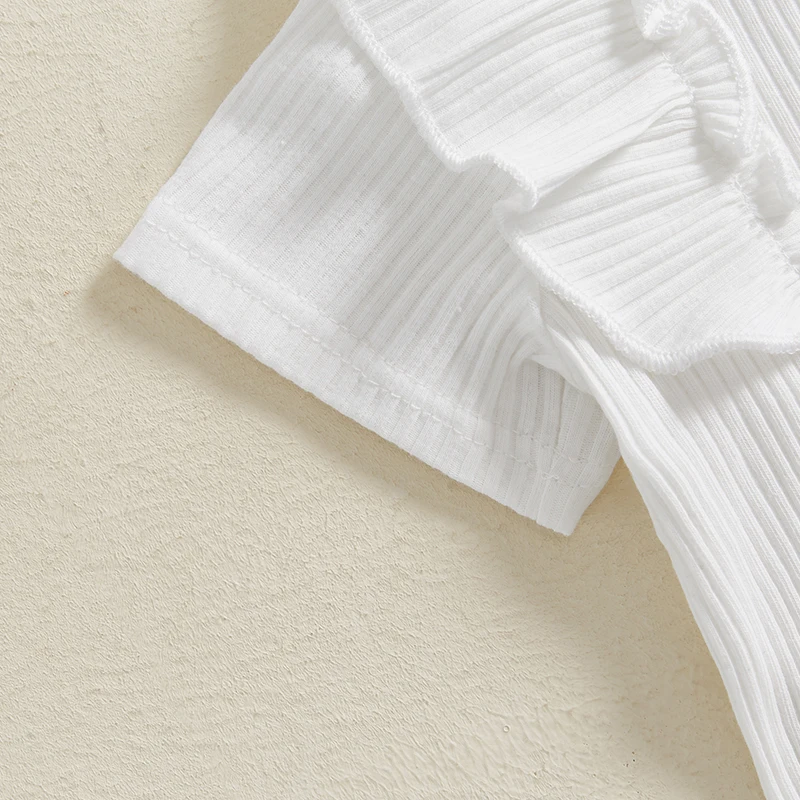 Adorable Baby Girl Floral Print Romper with Matching Skirt and Headband Set for Summer Outings and Photoshoots 5