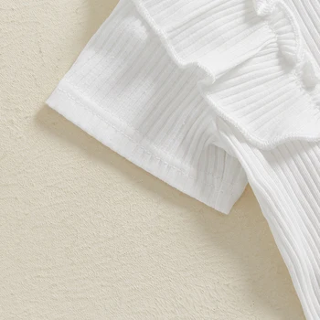 Adorable Baby Girl Floral Print Romper with Matching Skirt and Headband Set for Summer Outings and Photoshoots 5