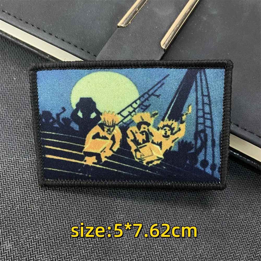 Russische Chevron taktische Tee-Party Moral Abzeichen Patch Flammen werfer und keine Tränen Militär Abzeichen Klett verschluss Rucksack Kleidung Patch – Detail 2