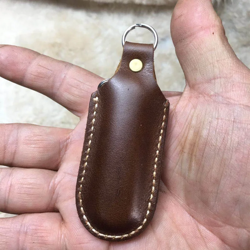 Genuine Leather Scabbard Knife Case Hand-stitched Cover For Classic SD Hiker Forester Army 58mm 84mm 91mm 111mm