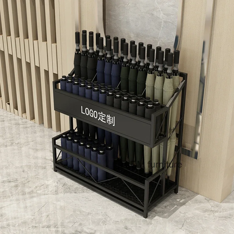 Display Umbrella Holder Outdoor Adjjstable Black Metal Stand Umbrella Holder Storing Rack Suport Umbrele Hotel