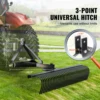 VEVOR Tow Behind Dethatcher 72-inch Tow Dethatcher with 36 Steel Tines 3-Point Lawn Dethatcher Rake with Attachments for Tractor 3
