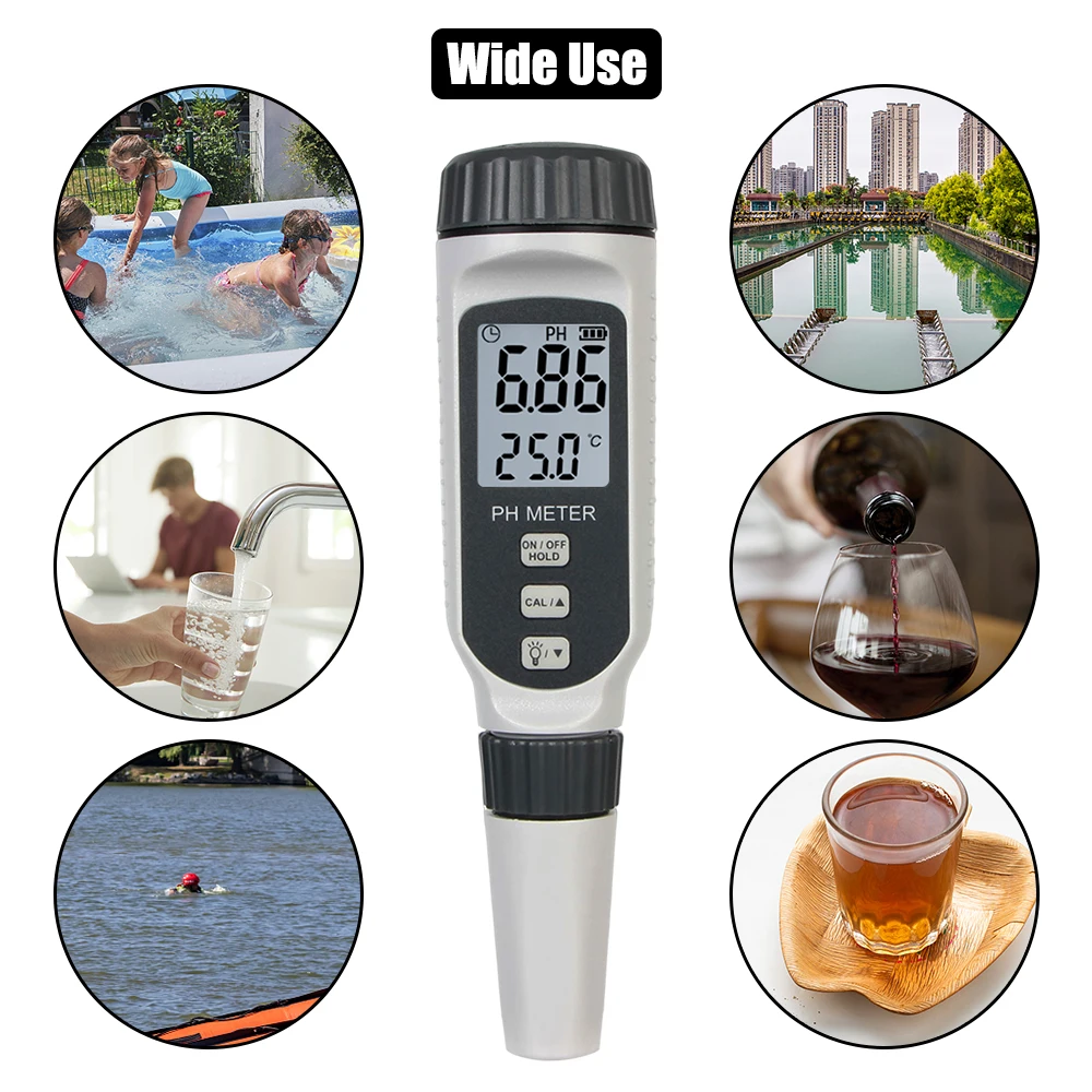PH Mètre Portable PH818 - Testeur Qualité Eau | Plage 0-14 Précision ±0.05 - Écran LCD