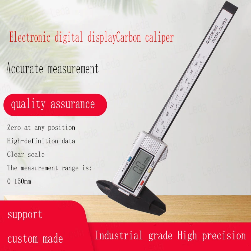 

Electronic Digital Caliper Plastic Vernier With Depth Rod Inner Diameter And Outer Diameter Measurement Digital Display 150MM