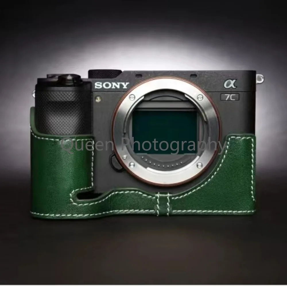 Custodia Per Borsa In Pelle Di Vacchetta In Vera Pelle Per Sony A7C A7C Impugnatura Per Fotocamera Base Per Piastra A Sgancio Rapido