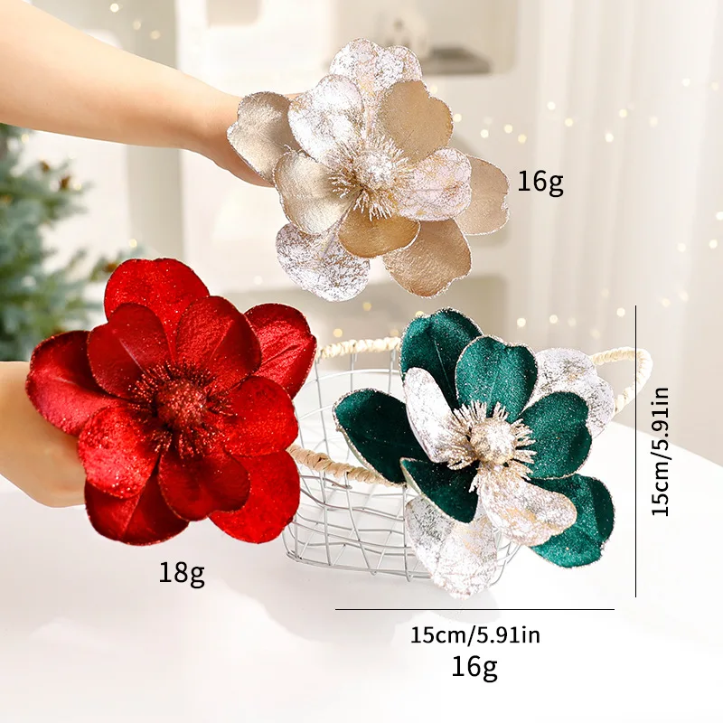 2025 Christmas Flower Simulation Flower Type Dried  Festive Atmosphere Arrangement Preserved Ornaments Christmas