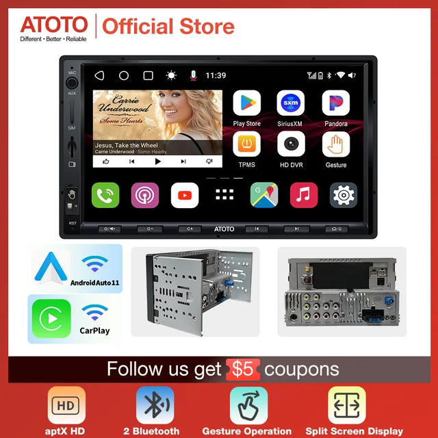 ATOTO S8 Ultra Car Radio Double 2 Din Android Auto 7 inch Car Stereo Head  Unit 2Din Autoradio Wireless Carplay Multimedia Player - AliExpress