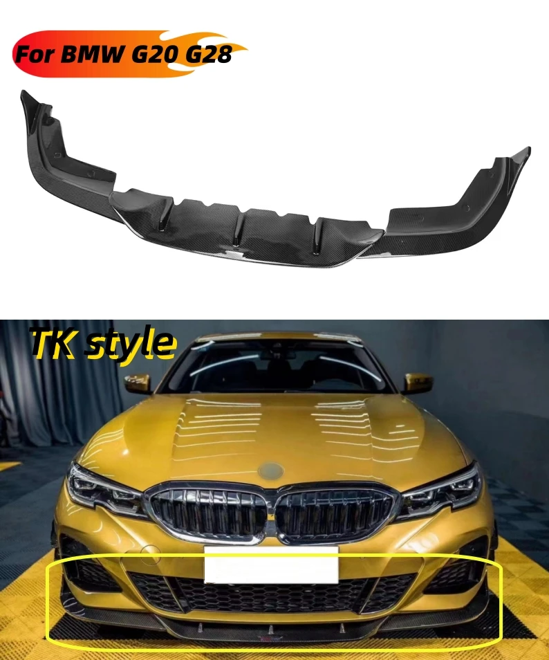

MRD Front Bumper Lip for BMW G20 G28 TK Style 3 Series 2019+ Carbon Fiber Lip Diffuser Bodykit Spoiler