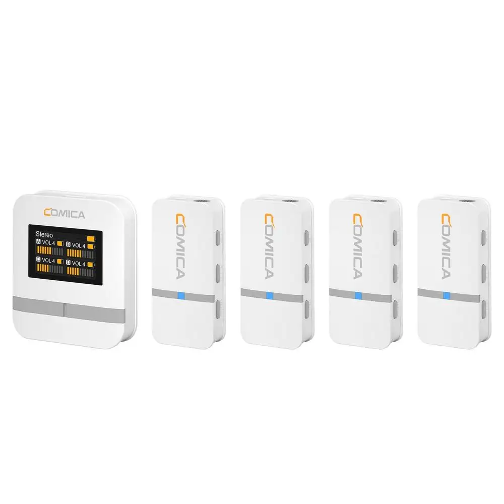 Vimo Q Four-channel Mini Wireless Lavalier Microphone System with 4 Transmitters