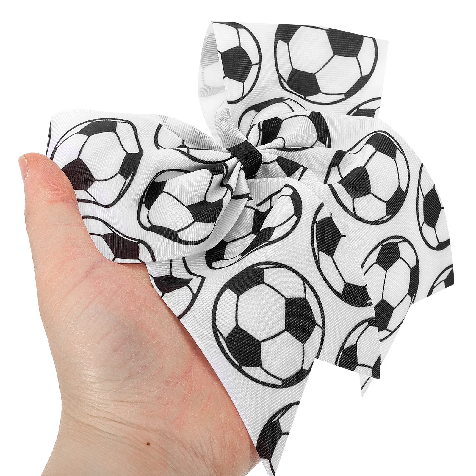 3 Pcs Football Children's Hair Tie Soccer Accessories Ties with Bows Rings for Women Toddler Headband 2
