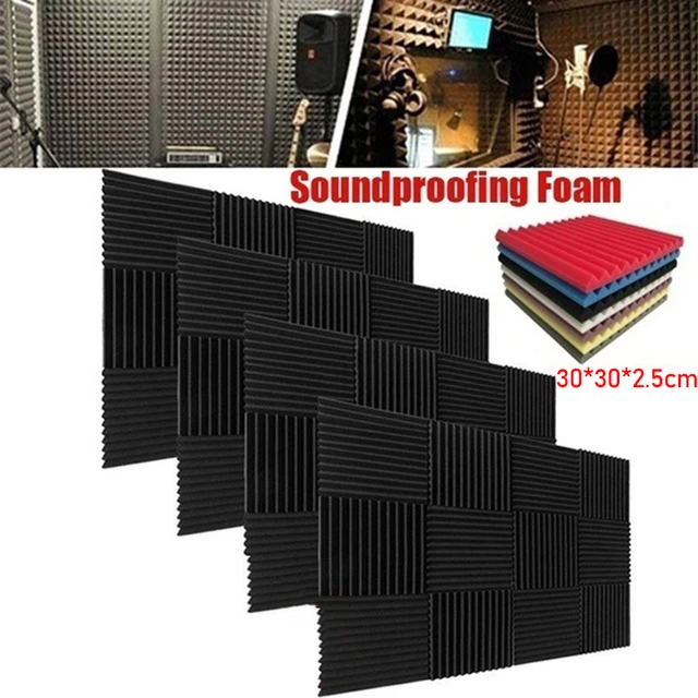 6pcs 30x30x2cm Acoustic Foam Sound Insulation Egg Cotton Polyester Sponge  Interior Wall Absorbing SoundProof Studio Foam Panel - AliExpress