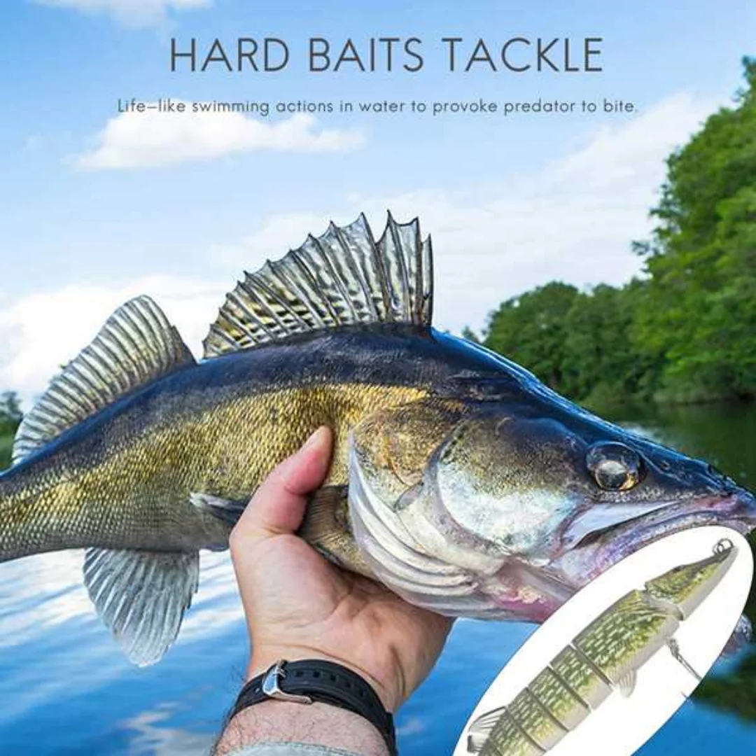20cm 40g Lifelike Multi-jointed 8-segement Pike Muskie Fishing Lure Swimbait Crankbait Hard Bait Fish Hook Tackle ArmyGreen fishing lure,carp fishing bait